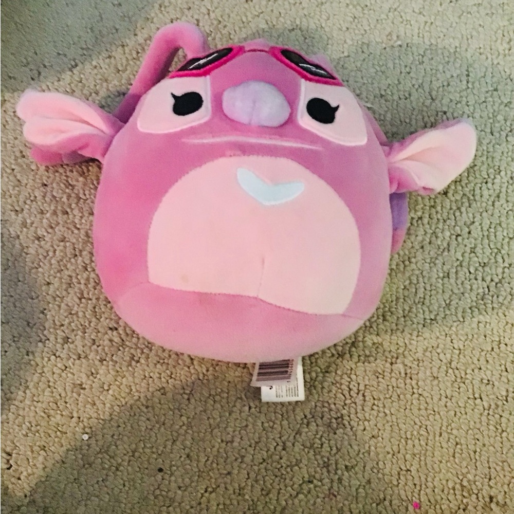 Squishmallow Disney Angel 7” Valentine’s Day Edition Pink Plush Rare